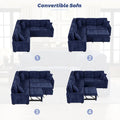 L-Shaped Pull-Out Sleeper Sofa with Wheels, USB Charging Ports, and Power Outlets