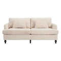 HOMEFUN Chenille Upholstered Loveseat and Armchair Set with Wooden Frame for Living Room
