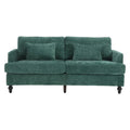 HOMEFUN Chenille Upholstered Loveseat and Armchair Set with Wooden Frame for Living Room