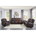 Grete Brown Luxury Faux Leather Living Room Collection