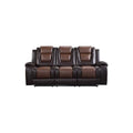 Grete Brown Luxury Faux Leather Living Room Collection