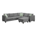 Versatile Reversible Sectional Sofa with Ottoman - Flexible Combination Module