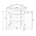 Freestanding Corner Triangle Bathroom Storage Cabinet with Adjustable Shelves - Versatile Accent Cabinet for Living Room