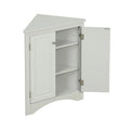Freestanding Corner Triangle Bathroom Storage Cabinet with Adjustable Shelves - Versatile Accent Cabinet for Living Room