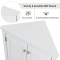 Freestanding Corner Triangle Bathroom Storage Cabinet with Adjustable Shelves - Versatile Accent Cabinet for Living Room