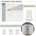 Freestanding Corner Triangle Bathroom Storage Cabinet with Adjustable Shelves - Versatile Accent Cabinet for Living Room
