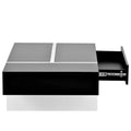 Contemporary Rectangular Coffee Table for Living Room - High Gloss Finish Cocktail Table, Ideal Centerpiece for Sofas