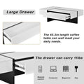 Contemporary Rectangular Coffee Table for Living Room - High Gloss Finish Cocktail Table, Ideal Centerpiece for Sofas