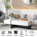 Contemporary Rectangular Coffee Table for Living Room - High Gloss Finish Cocktail Table, Ideal Centerpiece for Sofas