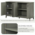 Large 4-Door Sideboard Buffet with Adjustable Shelves for Ample Storage