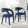 Set of Two Pinnacle Performance Velvet Dining Chairs
