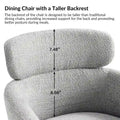 Set of 4 Amos Modern Boucle Dining Chairs with Adjustable Feet by HULALA HOME