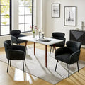 Set of 4 Amos Modern Boucle Dining Chairs with Adjustable Feet by HULALA HOME