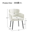Set of 4 Amos Modern Boucle Dining Chairs with Adjustable Feet by HULALA HOME
