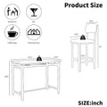 3-Piece Kitchen Table Set: Dining Table with 2 Chairs - Ideal for Small Spaces, Breakfast Nook, or Pub Use