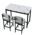 3-Piece Kitchen Table Set: Dining Table with 2 Chairs - Ideal for Small Spaces, Breakfast Nook, or Pub Use