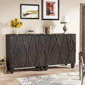 55-Inch Sideboard Buffet Cabinet with Adjustable Shelves for Kitchen and Dining Room