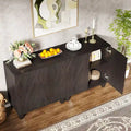 55-Inch Sideboard Buffet Cabinet with Adjustable Shelves for Kitchen and Dining Room