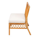 Capella Contemporary Bohemian Honey Rattan Dining Bench