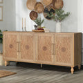 Large Floral Carved Storage Cabinet - Sideboard Buffet