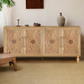 Large Floral Carved Storage Cabinet - Sideboard Buffet