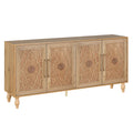 Large Floral Carved Storage Cabinet - Sideboard Buffet