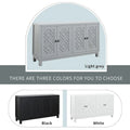 Spacious 4-Door Sideboard Buffet Cabinet with Pull Ring Handles