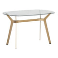 Silver Orchid Myers 48-Inch Modern Metal and Glass Desk