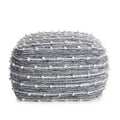 Handmade 22-Inch Square Pouf Ottoman by Jani Surin - Versatile Footrest for Living Room, Bedroom, Nursery, and Kids' Room