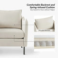 Set of 2 Christopher Modern Armchairs with Anti-Scratch Fabric and Black Metal Legs by HULALA HOME