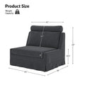 Modern 45" Anne Slipcovered Chair with Ottoman by HULALA HOME
