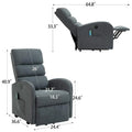 AVAWING Contemporary Electric Recliner with Power Lift and Massage Features
