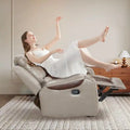 Spacious Faux Leather American-Style Recliner Chair for Living Room