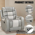 Spacious Faux Leather American-Style Recliner Chair for Living Room