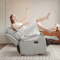 Spacious Faux Leather American-Style Recliner Chair for Living Room
