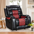 Spacious Faux Leather American-Style Recliner Chair for Living Room