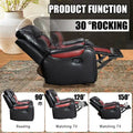 Spacious Faux Leather American-Style Recliner Chair for Living Room