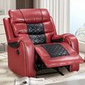 Spacious Faux Leather American-Style Recliner Chair for Living Room