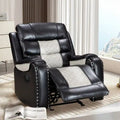 Spacious Faux Leather American-Style Recliner Chair for Living Room