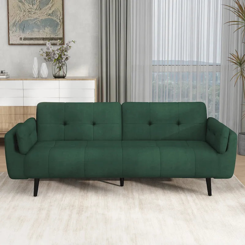 Adjustable Reclining Futon Sofa Bed - Convertible Sleeper Couch