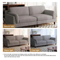 90-Inch Oversized Corduroy Sofa for Living Room with Reversible Cushions