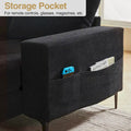 HOOOWOOO L-Shaped Upholstered Sofa with Stylish Metal Legs