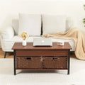 Metal Coffee Table with Lift-Top and Concealed Storage