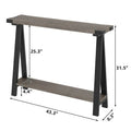 2-Tier Entryway Sofa Table with Storage Shelf