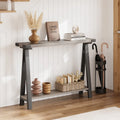 2-Tier Entryway Sofa Table with Storage Shelf