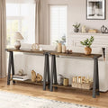 2-Tier Entryway Sofa Table with Storage Shelf