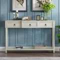 Entryway Console Table with Drawers and Extended Shelf