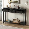 Entryway Console Table with Drawers and Extended Shelf