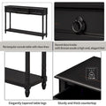 Entryway Console Table with Drawers and Extended Shelf