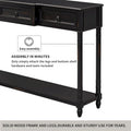 Entryway Console Table with Drawers and Extended Shelf